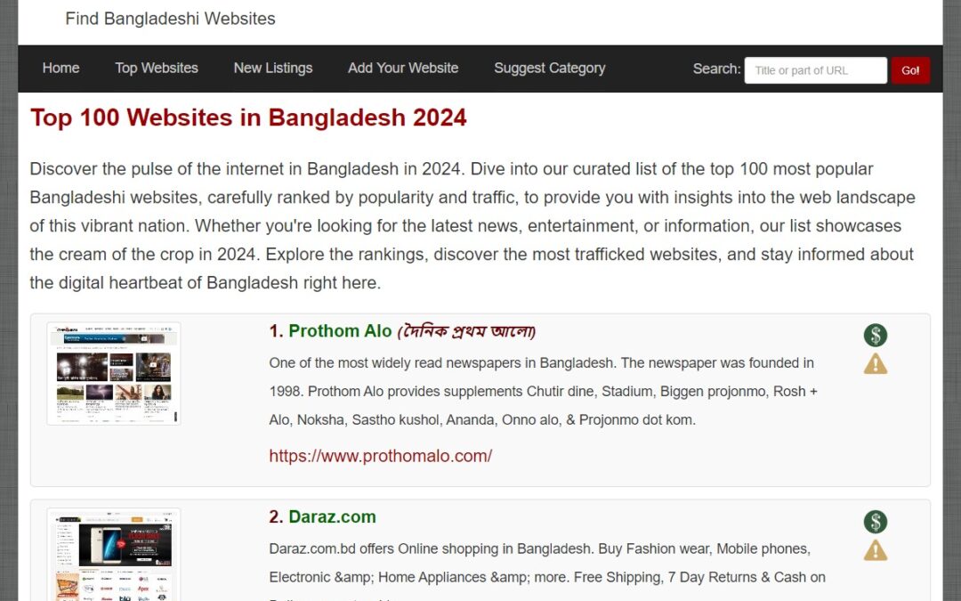 Discover the Hottest 100 Bangladeshi Websites Making Waves in 2024